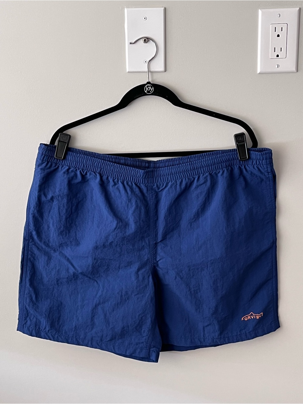 ORVIS Swim Trunks Shorts Pockets 6.5” Men’s XL Blue Nylon Mesh Lined Drawcord